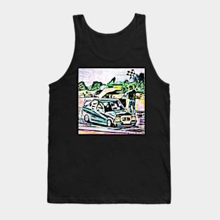 Finish Line! in Cyanotype Tank Top